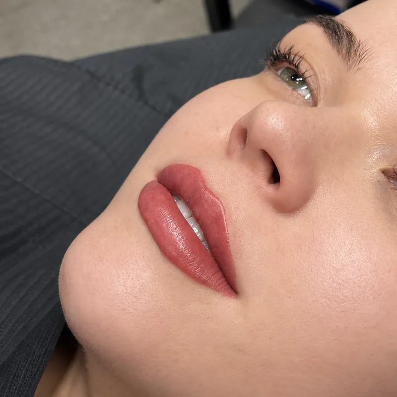 Student's work: lip blush